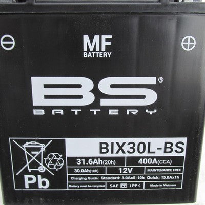 BS Battery NIB 12V 30Ah 400CCA Maintenance Free Battery BIX30L-BS