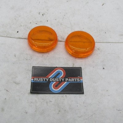 Harley Davidson OEM NOS Pair Amber Turn Signal Lenses 68973-00