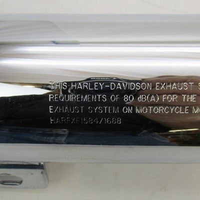 Pair Harley OEM Stock Chrome Front Lower Mufflers 08-17 Dyna 64987-08A