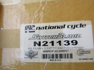 National Cycle NOS Switch Blade Harley FLHR 2-Up Clear Windshield N211