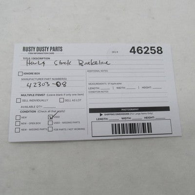 Harley Davidson OEM Stock Front Brake Hose Line Fat Boy Softail 42303-