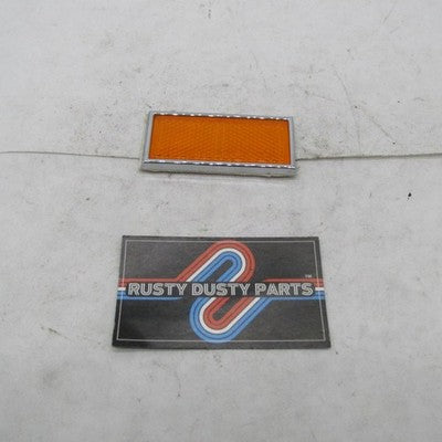 Harley Davidsn OEM Amber Fender Reflector Set Chrome Frame 1972+ Sprts