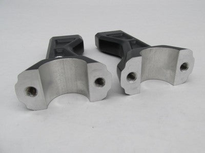 Pair of Harley Davidson Black Handlebar 4.5 Inch 4" Risers Bottom Port