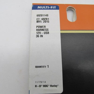 Harley-Davidson OEM NOS 36" Extended 12V USB Charging Adapter 69201148