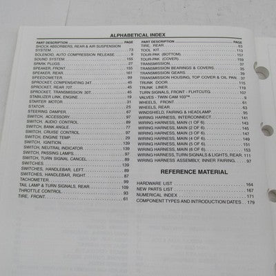 Harley Davidson Genuine 2012 Trike Model Parts Catalog Factory Manual