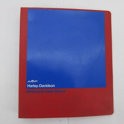 Harley-Davidson NOS Dealer AMF Sales Manual 3-Ring Binder, Red & Blue