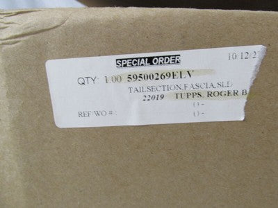 Harley Genuine NOS Silver Rear Fender Tail Section Fascia 59500269 ELV