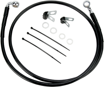 Drag Specialties Extended Stainless Steel Front Brake Line Kit 49in. B
