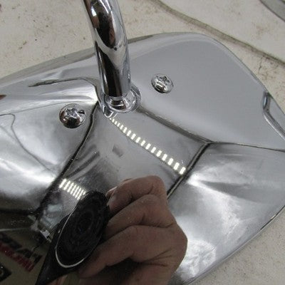 Pair of Harley OEM Chrome Short Stem Mirrors *1 is Cracked* 91875-88 9
