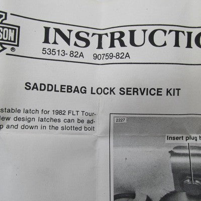 AMF Harley Davidson OEM NOS Tour pack Latch Lock Service Kit 53513-82A