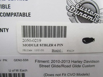 Custom Dynamics NOS Harley GEN2-SS6 Module Stabilizer 6 Pin 2050-0219