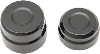 Drag Specialties Billet Axle Caps Black Rear 0214-0835