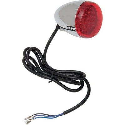Chris Products Rear Custom Signal Light Assembly Chrome with Red LED - Stem m...