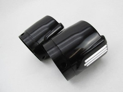 Harley Davidson Genuine NOS Black Defiance Muffler 4.5" End Caps 65100