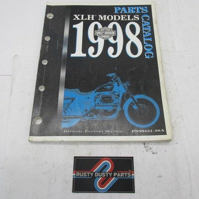 Harley-Davidson Official Factory 1998 XLH Models Parts Catalog 99451-9