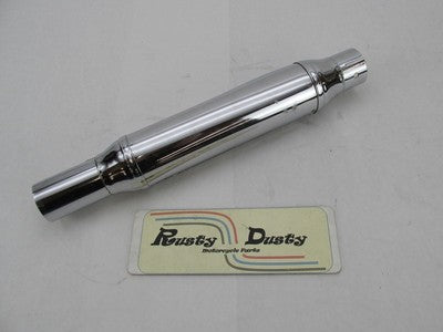 Harley-Davidson Chrome 16-3/8" inch Long 1.75" Mid Exhaust Pipe Muffle