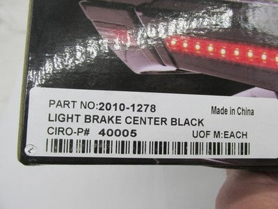 Ciro NOS Tour Pak Center Brake Light, Black 2010-1278 40005