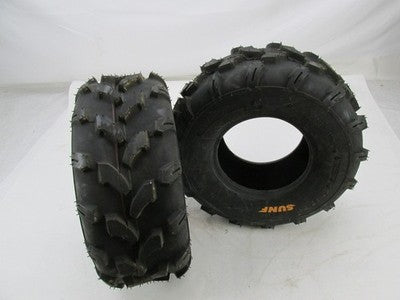 Pair of SunF AT 18X7-8 28F Tubless ATV UTV All Terrain 6 Ply Rating Ti