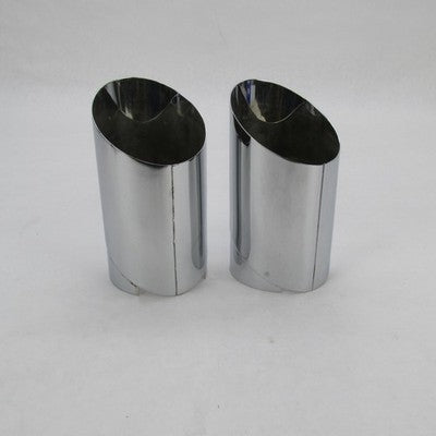 Harley Davidson OEM NOS Chrome Slash Cut Exhaust Tips 1978+ FL FLH 654