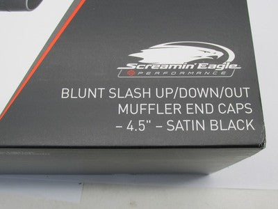 Harley Davidson Genuine NOS NIB Blunt Slash Steel Muffler End Cap 6510