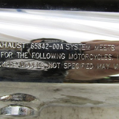 Harley Davidson OEM Softail Catalytic Muffler w/ Chrome Shield 65842-0