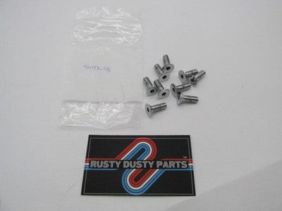Lot of 9 Harley-Davidson OEM NOS 5/16"-18 x 7/8" Chrome Flat Head Scre