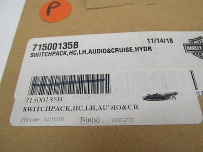 Harley Genuine NOS Left Hand Control Cruise Switch Pack Assembly 71500