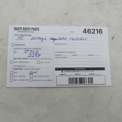 Harley Davidson OEM Voltage Regulator Rectifier Wire EVO Sportster 313