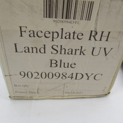 Harley OEM NOS RH Saddlebag Latch Faceplate, Land Shark UV Blue 902009