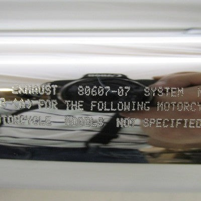 Pair Harley OEM Chrome Front + Rear Slip On Mufflers Softail 80607-07