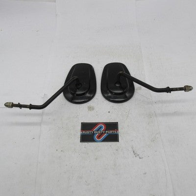 Pair of Harley-Davidson OEM Stock Satin Black Tapered Teardrop L/R Mir