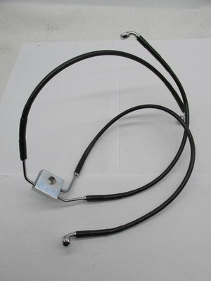 Drag Specialties NOS Extended Length +4" Black Vinyl Brake Line Kit 17