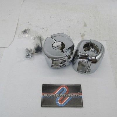 Pair of Harley Aftermarket Chrome Handlebar Switch Housings 96+