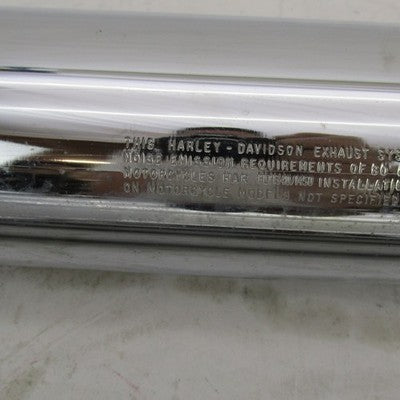 Pair of Harley Davidson Genuine Chrome Mufflers Exhaust Pipes 65539-95
