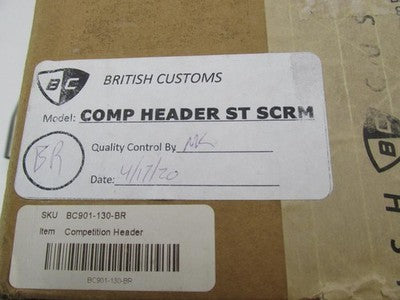 British Customs Competition Header System Brushed BC901-130-BR Triumph