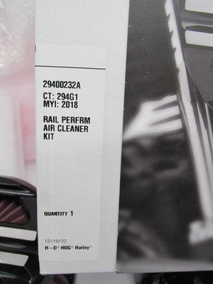 Harley Screamin' Eagle OEM NOS '07+ XL High Flow Rail Air Cleaner Kit