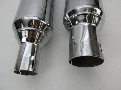 Pair of Harley-Davidson Stock Chrome Exhaust Mufflers 64900235B & 6490