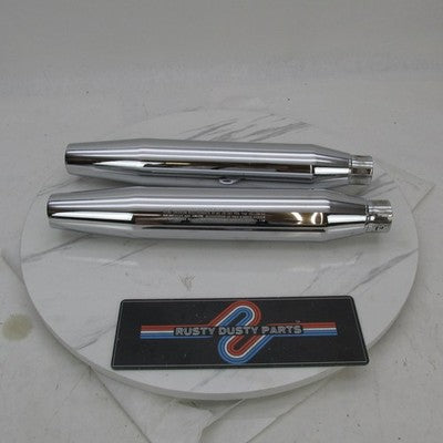 Pair of Harley OEM Stock Mufflers Chrome 97-03 Sportster 65605-97 6561