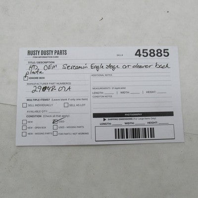 Harley OEM 07-22 Sportster Screamin' Eagle Air Cleaner Backing Plate 2