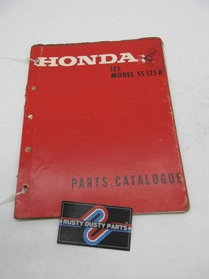 Honda Official Factory 125 Model SS 125 A Parts Catalog Catalogue Book