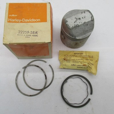 Harley Davidson Genuine NOS Piston Ring Kit .070 Oversize 22259-58A