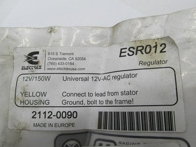 Electrex USA Universal  Motorcycle 12V-AC Regulator 2112-0090