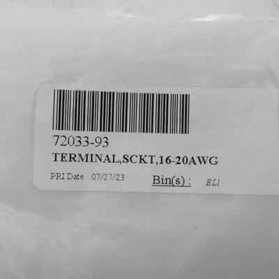 Lot of 9 Harley-Davidson OEM NOS 16-20 AWG Socket Terminal 72033-93