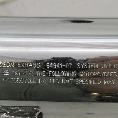 Harley Davidson 1pc Chrome Exhaust Muffler Silencer Slip-Ons 07+ DYNA