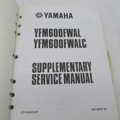 Yamaha OEM YFM600 Grizzly Factory Service Manual LIT-11616-FW-00 LIT-1