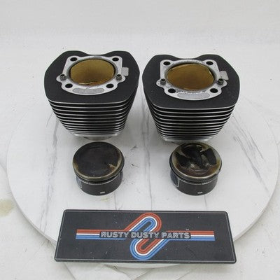 Pair Harley OEM Cylinder Barrel Jugs 88ci 3.75" Bore w/ Pistons Tourin