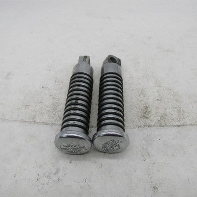 Pair of Harley Davidson OEM Chrome Rubber O-Ring Passenger Footpegs 49
