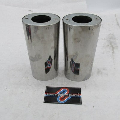 Pair Harley Davidson OEM Stock Chrome Fork Slider Covers FLHT 1986-201