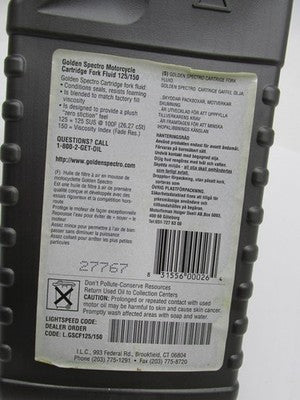 Spectro NOS 7.5W (125W150) GOLDEN CARTRIDGE FORK FLUID - 1L