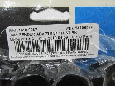 Drag Specialties NOS Harley Softail Fender-To-Fork Adapter 21" Black 1